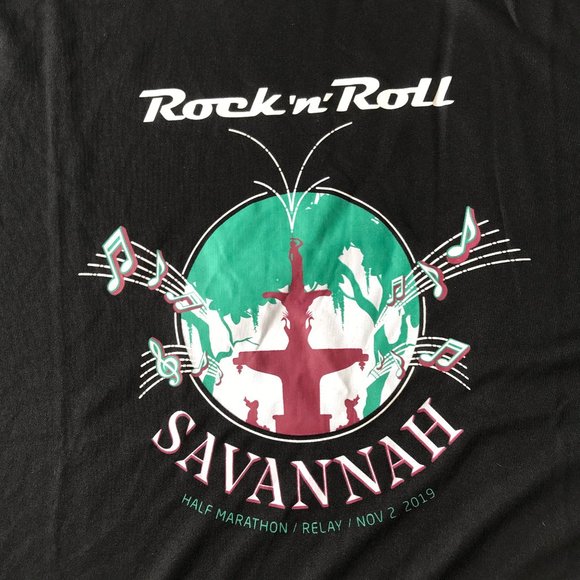 Savannah GA Half Marathon T Shirt Forsyth Fountain - Picture 2 of 13
